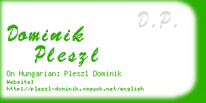 dominik pleszl business card